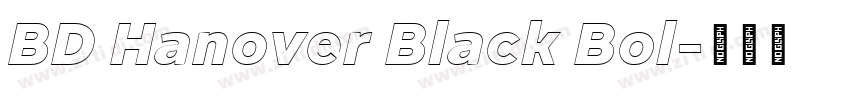BD Hanover Black Bol字体转换